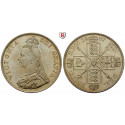 Grossbritannien, Victoria, Double-Florin 1887, f.vz/vz+