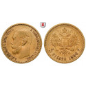 Russland, Nikolaus II., 5 Rubel 1898, 3,83 g fein, ss+