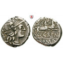 Römische Republik, C. Renius, Denar 138 v.Chr., ss