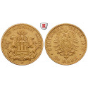 Deutsches Kaiserreich, Hamburg, 20 Mark 1889, J, ss+, J. 210
