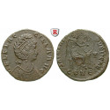 Römische Kaiserzeit, Aelia Flaccilla, Frau Theodosius I., Bronze 378-388, ss