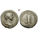 Römische Kaiserzeit, Traianus, Denar 112-113, ss+