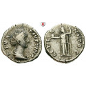 Römische Kaiserzeit, Faustina I., Frau des Antoninus Pius, Denar nach 141 n.Chr., ss+