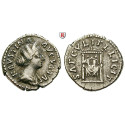 Römische Kaiserzeit, Faustina II., Frau des Marcus Aurelius, Denar 147-176, ss+