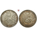 Peru, Republik, Sol 1892, 22,5 g fein, vz