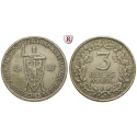 Weimarer Republik, 3 Reichsmark 1925, Rheinlande, E, vz, J. 321