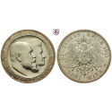 Deutsches Kaiserreich, Württemberg, Wilhelm II., 3 Mark 1911, F, vz, J. 177b
