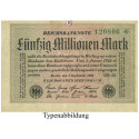 Inflation 1919-1924, 50 Mio Mark 01.09.1923, I, Rb. 108e