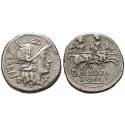 Römische Republik, M. Atilius Saranus, Denar, ss