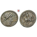 Römische Republik, A. Licinius Nerva, Denar 47 v.Chr., f.vz