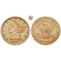 USA, 5 Dollars 1903, 7,52 g fein, ss-vz