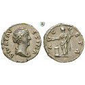 Römische Kaiserzeit, Faustina I., Frau des Antoninus Pius, Denar nach 141, vz/ss-vz