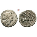 Römische Republik, Anonym, Denar, serratus 209-208 v.Chr., ss+