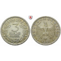 Weimarer Republik, 3 Reichsmark 1931, Kursmünze, A, ss-vz, J. 349