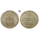 Braunschweig, Königreich Hannover, Wilhelm IV., 4 Pfennig 1837, vz