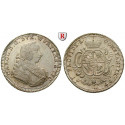Württemberg, Herzogtum Württemberg (Kgr. ab 1806), Karl Eugen, 1/4 Reichstaler 1744, vz+