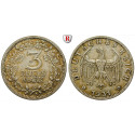 Weimarer Republik, 3 Reichsmark 1931, Kursmünze, A, ss+, J. 349