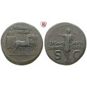 Römische Kaiserzeit, Germanicus, Dupondius 37-41 n.Chr., ss+