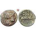 Römische Republik, L. Sempronius Pitio, Denar 148 v.Chr., ss-vz