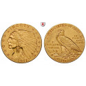 USA, 2 1/2 Dollars 1911, 3,76 g fein, vz