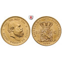 Niederlande, Königreich, Willem III., 10 Gulden 1876, 6,06 g fein, vz/vz-st