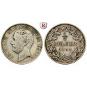 Baden, Baden-Durlach, Friedrich I., 1/2 Gulden 1868, ss