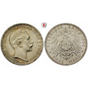 Deutsches Kaiserreich, Preussen, Wilhelm II., 3 Mark 1908, A, vz+, J. 103