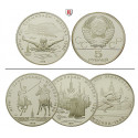 Russland, UdSSR, 5 Rubel 1977-1980, 15,0 g fein, st/PP