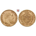 Belgien, Königreich, Leopold II., 20 Francs 1867-1882, 5,81 g fein, ss-vz