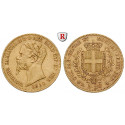 Italien, Königreich Sardinien, Vittorio Emanuele II., 20 Lire 1850-1860, 5,81 g fein, ss