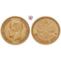 Russland, Nikolaus II., 10 Rubel 1898-1911, 7,74 g fein, ss