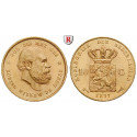 Niederlande, Königreich, Willem III., 10 Gulden 1875-1889, 6,06 g fein, ss-vz