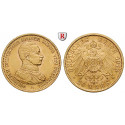 Deutsches Kaiserreich, Preussen, Wilhelm II., 20 Mark 1913, A, 7,17 g fein, vz, J. 253