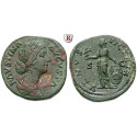 Römische Kaiserzeit, Faustina II., Frau des Marcus Aurelius, Sesterz, ss+