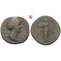 Römische Kaiserzeit, Faustina I., Frau des Antoninus Pius, Sesterz nach 141, ss