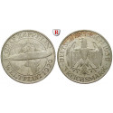 Weimarer Republik, 3 Reichsmark 1930, Zeppelin, G, vz, J. 342