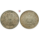 Deutsches Kaiserreich, Lübeck, 3 Mark 1908, A, ss+, J. 82
