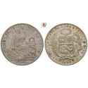 Peru, Republik, Sol 1894, 22,5 g fein, vz