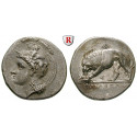 Italien-Lukanien, Velia, Didrachme 334-300 v.Chr., ss+/vz