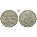 Nebengebiete, Danzig, 1/2 Gulden 1923, Kogge, ss-vz, J. D6