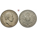 Deutsches Kaiserreich, Sachsen, Friedrich August III., 5 Mark 1908, E, ss+, J. 136