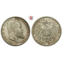 Deutsches Kaiserreich, Württemberg, Wilhelm II., 2 Mark 1906, F, f.vz/vz+, J. 174