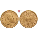 Deutsches Kaiserreich, Württemberg, Wilhelm II., 20 Mark 1900, F, 7,16 g fein, f.vz, J. 296