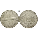 Weimarer Republik, 5 Reichsmark 1930, Zeppelin, A, ss-vz, J. 343