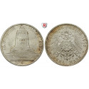Deutsches Kaiserreich, Sachsen, Friedrich August III., 3 Mark 1913, Völkerschlacht, E, vz+, J. 140