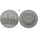 Österreich, 2. Republik, 500 Schilling 1983-1998, 22,2 g fein, vz