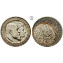 Deutsches Kaiserreich, Württemberg, Wilhelm II., 3 Mark 1911, Silberhochzeit, F, vz, J. 177a
