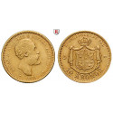 Schweden, Oskar II., 10 Kronor 1874, 4,01 g fein, ss/ss-vz