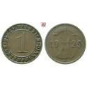 Weimarer Republik, 1 Rentenpfennig 1929, F, f.vz, J. 306
