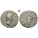 Römische Kaiserzeit, Faustina II., Frau des Marcus Aurelius, Denar 161-175, ss